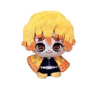 Jiumaocleu Kimetsu no Yaiba Plushies Agatsuma Zen'itsu Poupée en peluche, 10 cm Anime Soft Figure Pendentif PP Coton Porte-clés Décoration Cadeaux pour les fans