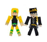 Jiumaocleu Lot de 2 figurines JJBA - Dio Brando Jotaro Super Action Statue Jotaro Joint mobile non détachable Figurine de collection imprimée 3D 14,5 cm