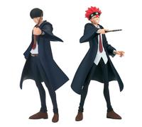 Jiumaocleu Lot de 2 statues Mash Burnedead et Dot Barrett Modèle de statue de 18 cm Anime Mashle : Magic and Muscles Figurine d'action Figurine de bureau à collectionner à la main Cadeaux pour les