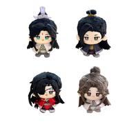 Jiumaocleu Lot de 4 figurines de dessin animé Xie lian Hua Cheng - Peluche He Xuan Shi Qing Xuan - 12 cm