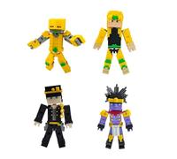 Jiumaocleu Lot de 4 figurines JJBA - Dio Brando Jotaro Super Action Statue Star Platinum The World Mobile Joint Non détachable Figurine de collection imprimée 3D 14,5 cm