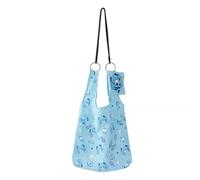 Jiumaocleu Sac à bandoulière Anime Miku Cartoon Sac à main Bleu Sac de plage Imprimé 3D Anime Sac à main à bandoulière pour voyage et shopping