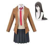 Jiumaocleu Sakurajima Mai Cosplay Costume with Wig Women's School Uniform Outfit Role Play JK Uniform, Anime Bunny Girl Full Set of Suit with Accessories Dress up for Halloween Party