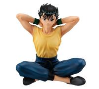Jiumaocleu Urameshi Yuusuke Figurine de l'anime Urameshi Yuusuke Mini figurine de décoration de gâteau Modèle assis Figurine de collection Décoration de bureau Cadeaux 8,5 cm