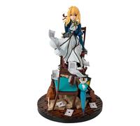 Jiumaocleu Violet Evergarden Figurine d'anime faite à l'échelle 1/6 avec sculpture de scène, figurine de manga faite à la main pour décoration de bureau