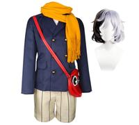 Jiumaocleu Yumeno Kyusaku - Costume de cosplay - Bungo Stray Dogs - Tenue de cosplay - Veste, chemise et chapeau - Écharpe - Kit complet pour fête d'Halloween