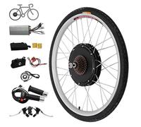 Jiumxliu Kit de conversion vélo électrique 28 pouces 48 V 1000 W moteur arrière 45-55 km/h, 5 niveaux PAS, tempomat, pack contrôleur de frein à disque/V