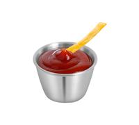 jiumxliu Lot de 500 bols à sauce, 70 ml, en acier inoxydable, bols à sauce, bols à sauce, bols pour sushis, collations, épices, moutarde, passent au lave-vaisselle