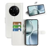 JIUNINE Coque pour Realme 14 Pro 5G, Antichoc Housse Étui en Cuir PU Premium Flip Case Portefeuille [Porte Carte] [Béquille] [Fermeture Magnétique] pour Realme 14 Pro 5G, Blanc