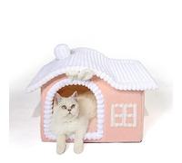 Jiupety Niche Intérieure pour Chat, Maison Amovible et Lavable pour Chien et Chat