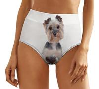 JiuPopular Culotte pour femme, Fuji Mountain Cherry Tree in Japan Slip, culotte extensible taille haute pour femme, Yorkshire Terrier, XXL