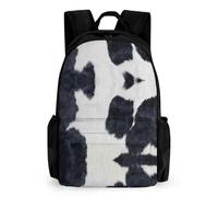JiuPopular Daypack, E7e30e511f1088d2ae7f60a3068632af Sac à dos avec poches pour randonnée, camping, voyage, Cuir de vache noir., 42x30.5cm