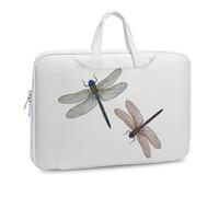 JiuPopular Étui en cuir pour ordinateur portable, pochettes colorées libellules pour ordinateur portable
