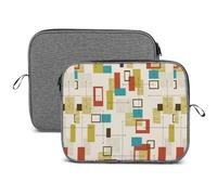 JiuPopular Housse pour ordinateur portable 13 pouces, housse pour ordinateur portable motif flocon de neige moderne du milieu du siècle