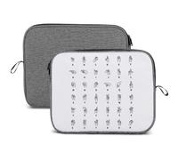 JiuPopular Housse pour ordinateur portable 14 pouces, lettre de l'alphabet flocon de neige