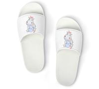 JiuPopular Pantoufles antidérapantes kaléidoscope psychédélique pour homme et femme, Blanc Style 1, 39 EU