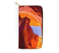 JiuPopular Portefeuille en cuir, Antelope Canyon, petite taille et grande capacité, facile à transporter, Style :, 19.7x10.5cm, Moderne