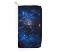 JiuPopular Portefeuille en cuir, Aurora Starry Sky Space Starry Night Sky, petite taille et grande capacité, facile à transporter, Style :, 19.7x10.5cm, Moderne