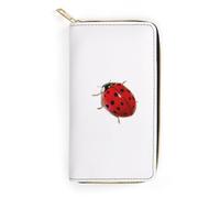 JiuPopular Portefeuille en cuir, coccinelle, petite abeille, petite taille et grande capacité, facile à transporter, Style :, 19.7x10.5cm, Moderne