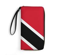 JiuPopular Portefeuille en cuir, drapeau de Trinité-et-Tobago, avec corde, petite taille et grande capacité, facile à transporter