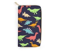 JiuPopular Portefeuille en cuir, Monster Dinosaure, petite taille et grande capacité, facile à transporter, Style :, 19.7x10.5cm, Moderne