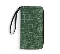 JiuPopular Portefeuille en cuir, peau d'alligator, avec corde, petite taille et grande capacité, facile à transporter