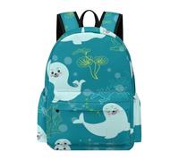 JiuPopular Sac à dos mignon avec sceau - Sac à dos décontracté pour l'extérieur, le sport, les voyages