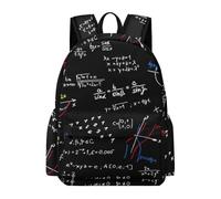 JiuPopular Sac à dos, sac à dos éducatif mathématiques linéaires, sac à dos décontracté pour l'extérieur, le sport, les voyages