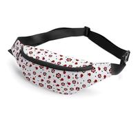 JiuPopular Sac banane amusant en forme de coccinelle, sac banane réglable pour la course à pied, la marche, la randonnée