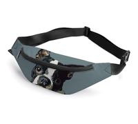 JiuPopular Sac banane Boston Terrier, sac banane réglable pour course à pied, marche, randonnée
