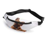 JiuPopular Sac banane, patte de bouledogue français et chien, sac banane réglable pour course à pied, marche, randonnée