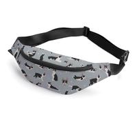 JiuPopular Sac banane réglable Boston Terrier pour course à pied, marche, randonnée