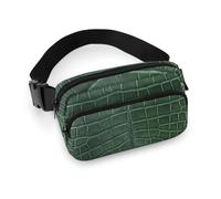 JiuPopular Sac banane réglable en peau d'alligator pour la course à pied, la marche, la randonnée