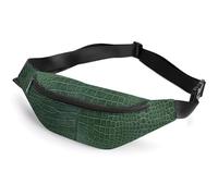 JiuPopular Sac banane réglable en peau d'alligator pour la course à pied, la marche, la randonnée