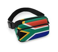 JiuPopular Sac banane réglable pour course à pied, marche, randonnée, drapeau de l'Afrique du Sud