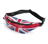 JiuPopular Sac banane vintage Union Jack drapeau britannique, sac banane réglable pour course à pied, marche, randonnée
