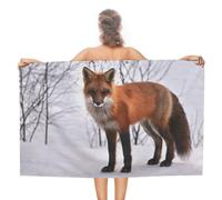 JiuPopular Serviette de plage FOX-715588 Serviette de bain absorbante pour natation, sport, voyage