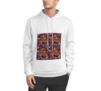 JiuPopular Sweat-shirt à capuche pour homme, imprimé vache mignon, calopsitte mignon, sweat à capuche à manches longues, haut décontracté avec poches, Peace and Love., 4XL