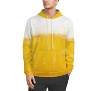 JiuPopular Sweats à capuche pour homme, bulles et bière, joli calopsitte, manches longues, hauts décontractés avec poches, Cockatiel mignon Bubbles and Beer, 5XL