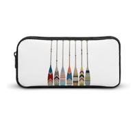 JiuPopular Trousse à crayons, canoë pagaie, sac de papeterie utilisé comme trousse à crayons pour le bureau et l'école, sac de voyage d'affaires ou petite boîte à outils, trousse de maquillage pour