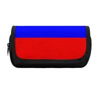 JiuPopular Trousse à crayons double couche, motif drapeau russe, trousse de papeterie utilisée comme trousse à crayons pour le bureau et l'école, sac de voyage d'affaires ou petite boîte à outils
