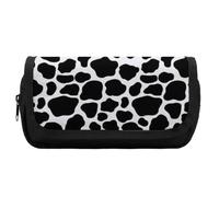 JiuPopular Trousse à crayons double couche, motif vache laiteuse, trousse de papeterie utilisée comme trousse à crayons pour le bureau et l'école, sac de voyage d'affaires ou petite boîte à outils