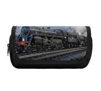 JiuPopular Trousse à crayons double couche, sac de papeterie pour train à vapeur, utilisé comme trousse à crayons, Train vapeur ferroviaire, One Size, Trousse à crayons