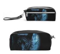 JiuPopular Trousse à crayons en cuir avec paillettes argentées brillantes pour le bureau et l'école, les voyages d'affaires ou petite boîte à outils, trousse de maquillage, Style :, 20*10*5.5cm