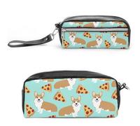 JiuPopular Trousse à crayons en cuir, motif guépard, trousse de papeterie utilisée comme trousse à crayons pour le bureau et l'école, sac de voyage d'affaires ou petite boîte à outils, trousse de