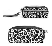 JiuPopular Trousse à crayons en cuir, motif guépard, trousse de papeterie utilisée comme trousse à crayons pour le bureau et l'école, sac de voyage d'affaires ou petite boîte à outils, trousse de