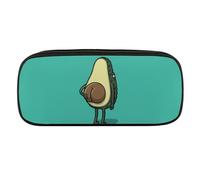 JiuPopular Trousse à crayons en polyuréthane, joli motif avocat, sac de papeterie utilisé comme trousse à crayons pour le bureau et l'école, sac de voyage d'affaires ou petite boîte à outils, trousse