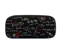 JiuPopular Trousse à crayons en polyuréthane, mathématiques linéaires pour enseignement des mathématiques, sac de papeterie utilisé comme trousse à crayons pour le bureau et l'école, sac de voyage