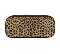 JiuPopular Trousse à crayons en polyuréthane, motif guépard, trousse de papeterie utilisée comme trousse à crayons pour le bureau et l'école, sac de voyage d'affaires ou petite boîte à outils, trousse