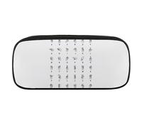 JiuPopular Trousse à crayons en polyuréthane, sac de papeterie en langue des signes de l'alphabet utilisé comme trousse à crayons pour le bureau et l'école, sac de voyage d'affaires ou petite boîte à